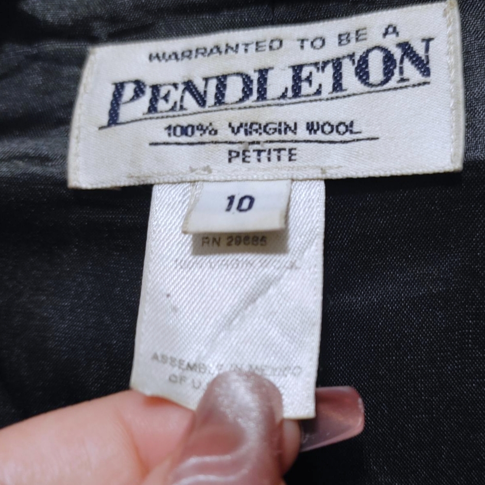 Pendleton Black Classic Single Button Wool Blazer… - image 6